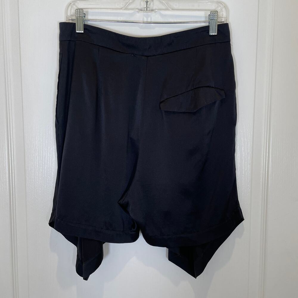 Vivienne Westwood Vintage Silk Dressy Shorts Black Drape Made in Italy 42 US 6 - Picture 5 of 7
